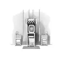 old style cinema booth and a ticket  tattoo design idea