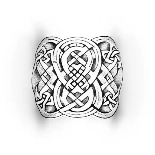 Celtic knot cuff tattoo design idea
