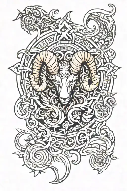 leo cancer aries zodiac sign tattoo design idea