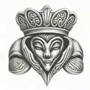 mens claddagh ring tattoo design idea