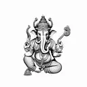 Hindu god ganesha tattoo design idea