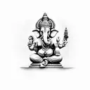 Hindu god ganesha tattoo design idea