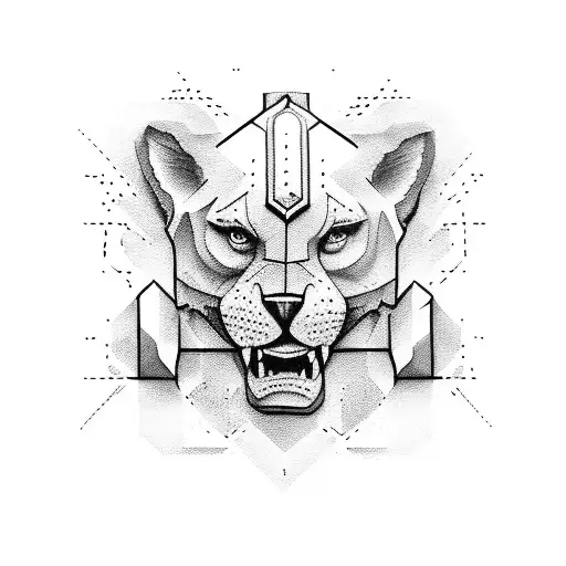 leão cruz jesus cristo tattoo design idea