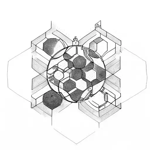 hexagon tattoo design idea