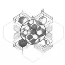 hexagon tattoo design idea