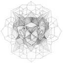 hexagon tattoo design idea