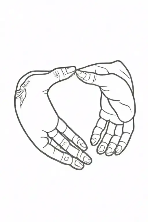 2  hands mother daughter  tattoo design idea