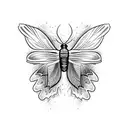 death hawk moth tattoo design idea