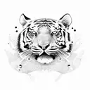 tiger lily with bumble bee tattoo design idea