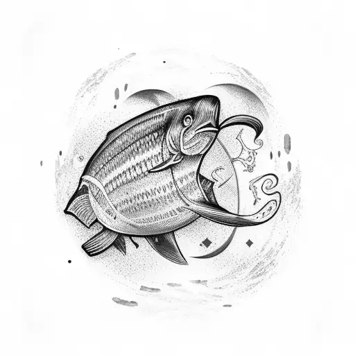 psychadelic sardine tin tattoo design idea