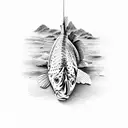 rainbow trout  tattoo design idea