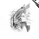 rainbow trout  tattoo design idea