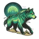 alaska big dipper Northern lights tattoo design idea