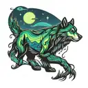 alaska big dipper Northern lights tattoo design idea