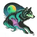 alaska big dipper Northern lights tattoo design idea