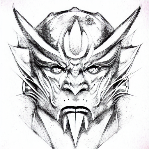 Oni Mask tattoo design idea