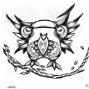 rowlet and mudkip tattoo design idea