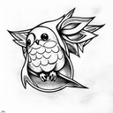 rowlet and mudkip tattoo design idea