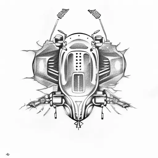 Volkswagen 1974 beetle tattoo design idea