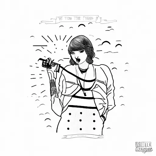 Lyrics from Taylor Swift's songs tattoo design idea