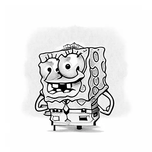 SpongeBob  tattoo design idea