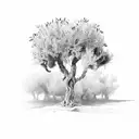Olive tree tattoo design idea