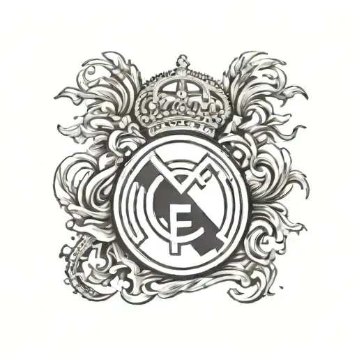 Real Madrid back tattoo design idea