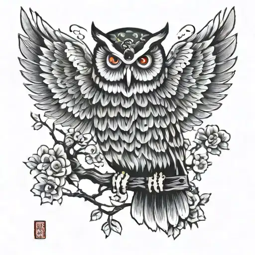 Owl tattoo design idea