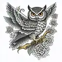 Owl tattoo design idea