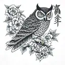 Owl tattoo design idea