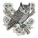 Owl tattoo design idea