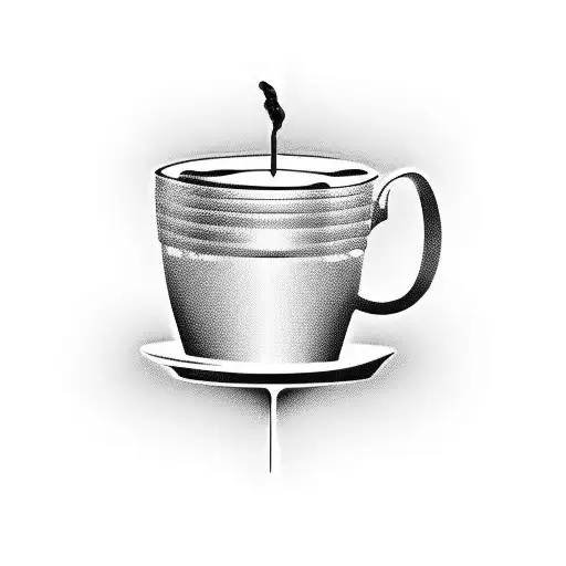 cup wine tattoo design idea