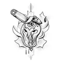 wine tattoo design idea