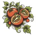 Tomatoes tattoo design idea