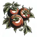 Tomatoes tattoo design idea