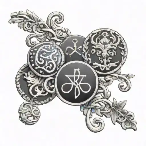 A bracelet made with a vine that intertwines four signs of the zodiac: Libra, Aquarius, Aries and Leo. tattoo design idea