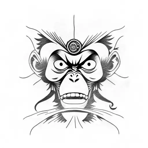monkey d luffy tattoo design idea