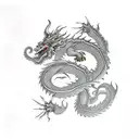 japanese dragon and cloud tattoo design idea