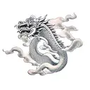 japanese dragon and cloud tattoo design idea