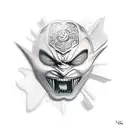 ninja posing tattoo design idea