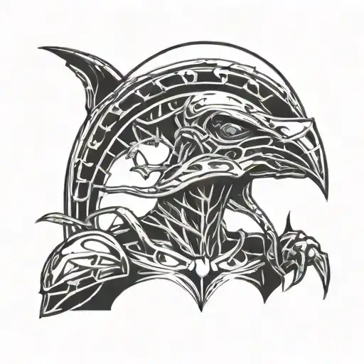 Spartan alien smoking weed tattoo design idea