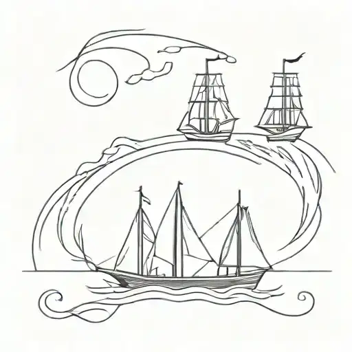 Burn The Ships tattoo design idea