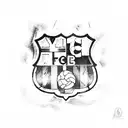 fc barcelona tattoo design idea