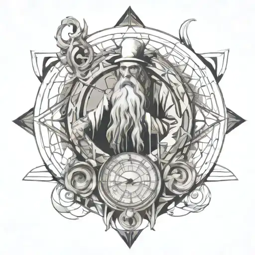 Father time  tattoo design idea
