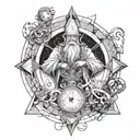 Father time  tattoo design idea