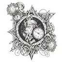 Father time  tattoo design idea