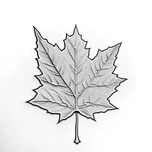 Mount Hood and maple leaf tattoo design idea