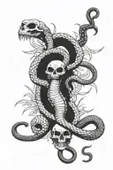 2 cobra skulls and a scorpion tattoo design idea