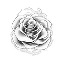Rosa com cobra enrolada tattoo design idea