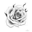 Rosa com cobra enrolada tattoo design idea